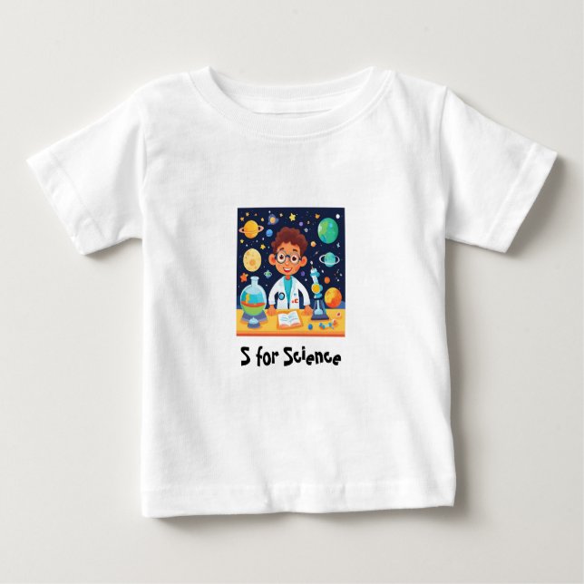 science kid ( s for science ) baby T-Shirt (Front)