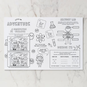 Science Kids Activity Placemat