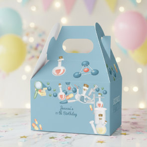 Science lab and experiments birthday party favor boxes