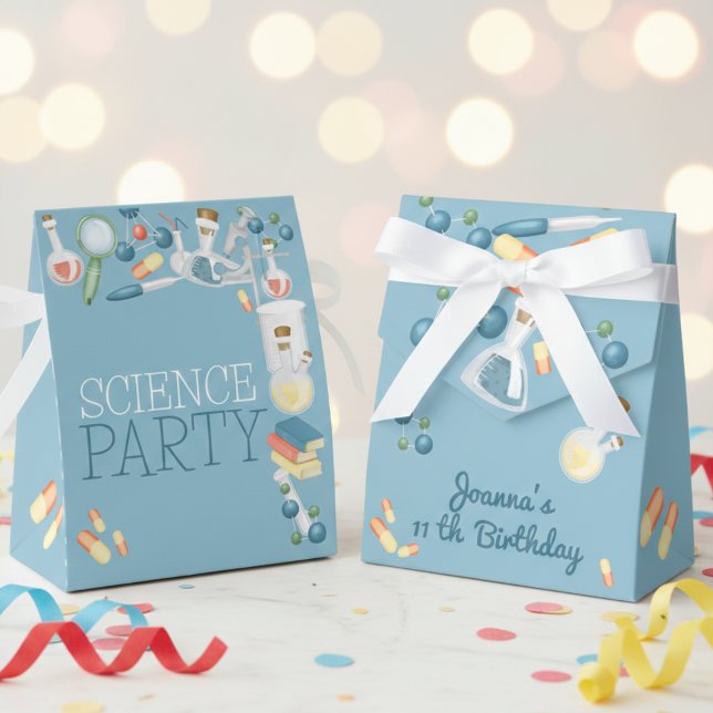 Science lab and experiments birthday party favor boxes (Creator Uploaded)