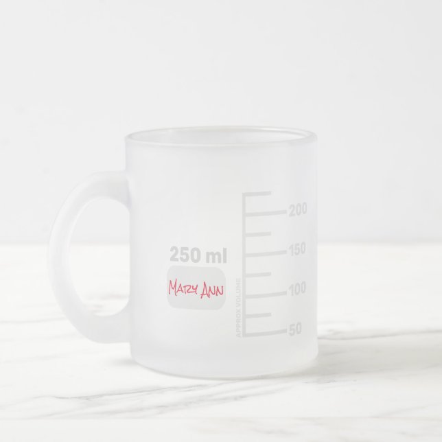 Science Lab Beaker Personalized Big Label Mug (Left)