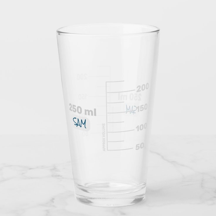 Science Lab Beaker Personalized Drinking Glass Zazzle