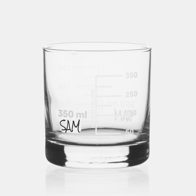 Science Lab Beaker Personalized Glass Chemistry (Front)