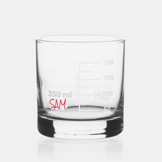 Science Lab Beaker Personalized Glass Chemistry (Front)