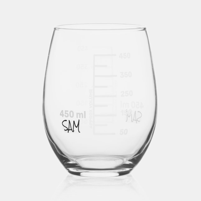 Science Lab Beaker Personalized Glass Chemistry (Front)