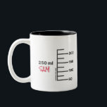 Science Lab Beaker Personalized White Mug<br><div class="desc">For the science lover in your life. This 10 oz mug is made to look like a piece of laboratory glassware, with graduations for a comparably sized 250 ml beaker. You can even personalize it with your initials or name, just like you would in a lab setting. Design is repeated...</div>
