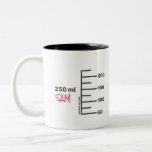 Science Lab Beaker Personalized White Mug<br><div class="desc">For the science lover in your life. This 10 oz mug is made to look like a piece of laboratory glassware, with graduations for a comparably sized 250 ml beaker. You can even personalize it with your initials or name, just like you would in a lab setting. Design is repeated...</div>