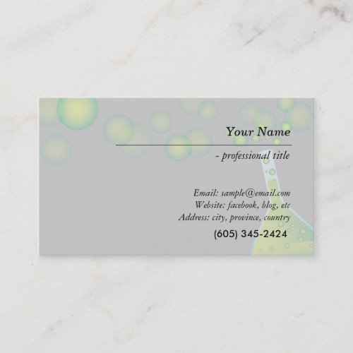 science lab chemistry scientists researcher business card