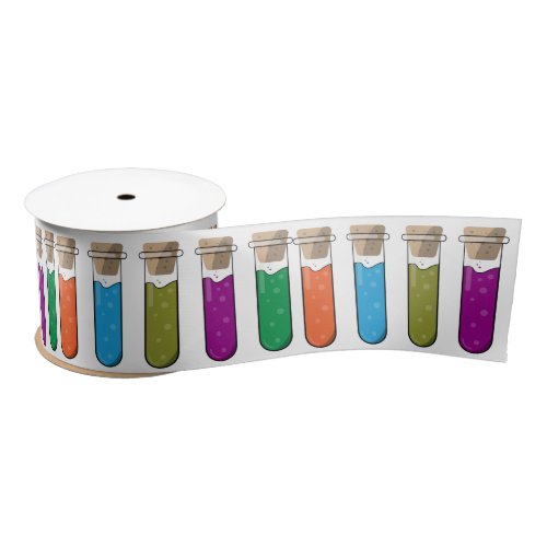 Science Lab Colorful Liquid Potion Test Tubes Satin Ribbon