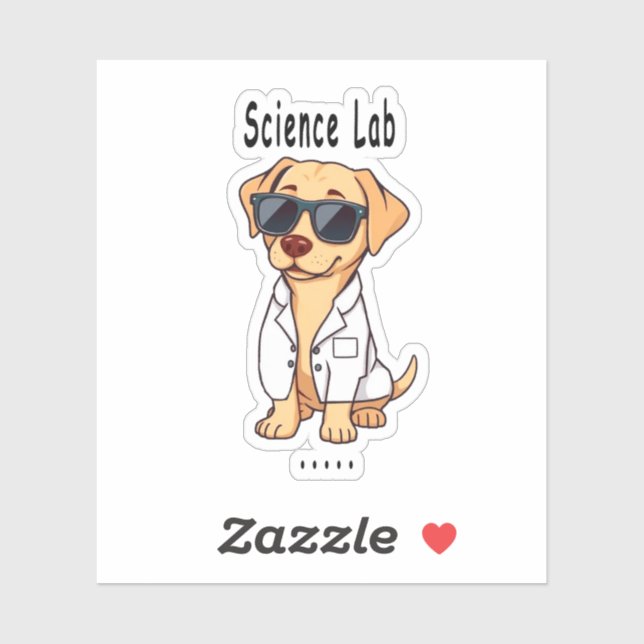 Science Lab dog,puns,dad jokes,lab,labrador,labrad Sticker (Sheet)
