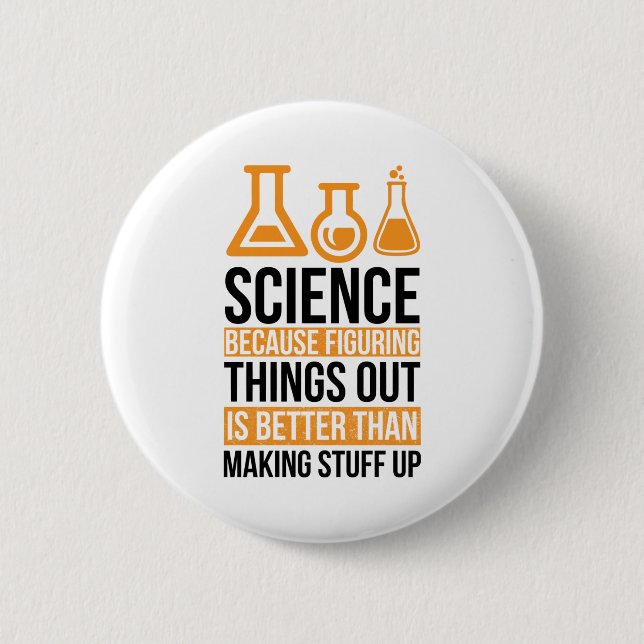 Science Lab laboratory technician Scientist Button (Front)