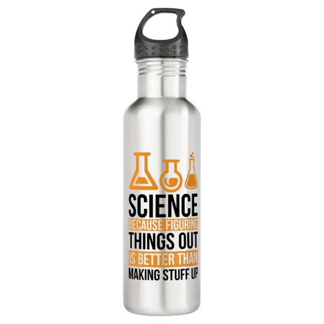 Science Lab laboratory technician Scientist Stainless Steel Water Bottle (Front)