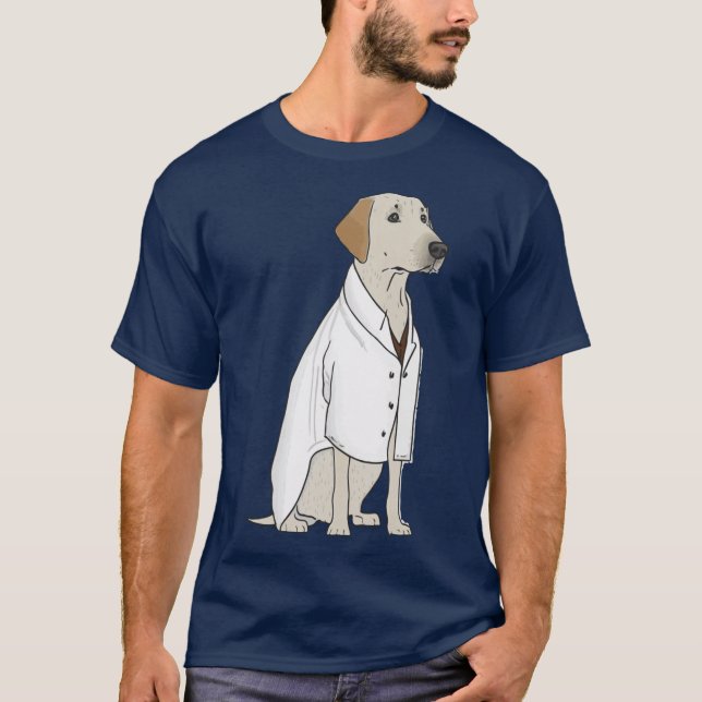 Science lab Labrador Retriever in a lab coat frien T-Shirt (Front)