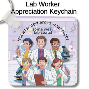 Science Lab Researchers Appreciation Keychain