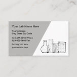 Science Lab Theme Business Cards<br><div class="desc">Science laboratory themed business card template created with lab test glassware and classic business card layout. Designed for a medical testing lab,  genealogy services,  or science testing lab.</div>