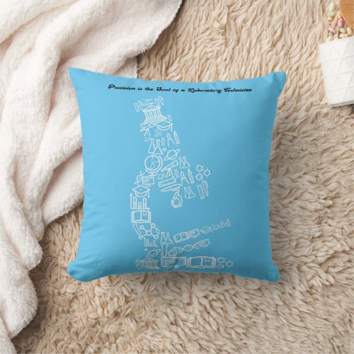 Science Lab Themed Design for Technicians  Throw Pillow