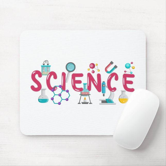 Science laboratory apparatus mouse pad (With Mouse)