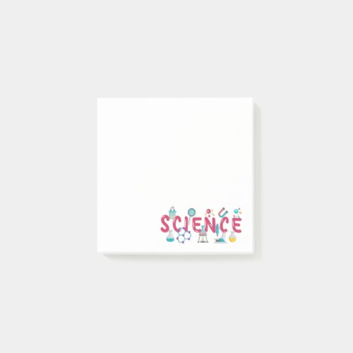 Science laboratory apparatus post_it notes