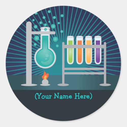 Science Laboratory Birthday Stickers