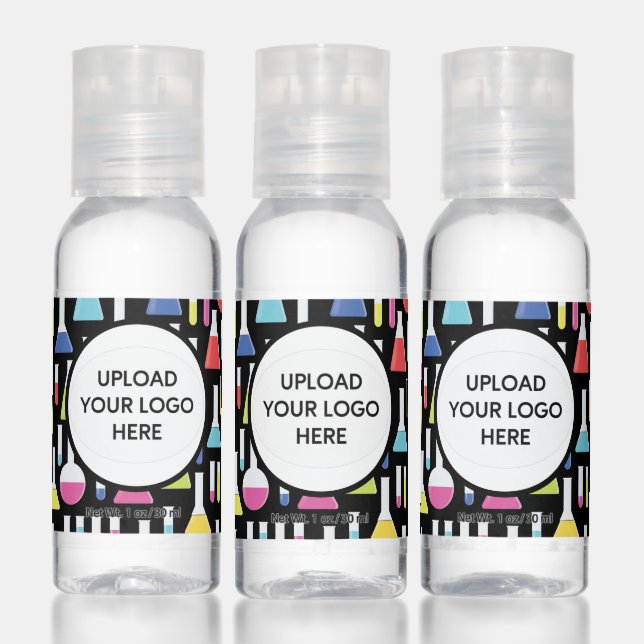 Science Laboratory Business Logo Name Message Hand Sanitizer (Set)