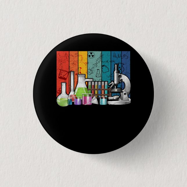 Science Laboratory Chemistry Teacher Chemistry Sci Button (Front)