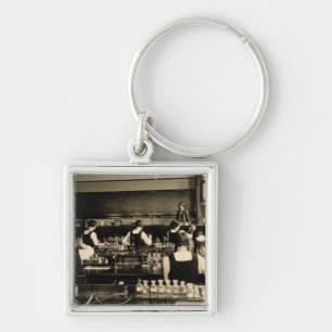 Science Lesson at the London Grammar School for Gi Keychain