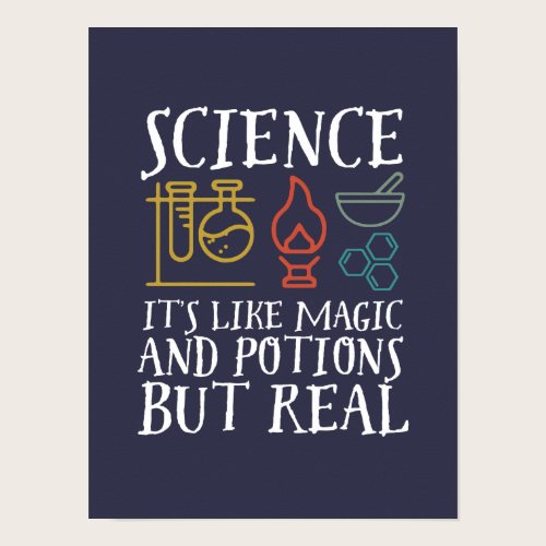 Science Like Magic and Potion Geek Nerd Scientist Poster