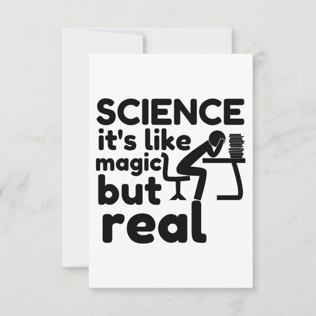 science like magic but real thank you card (Front)