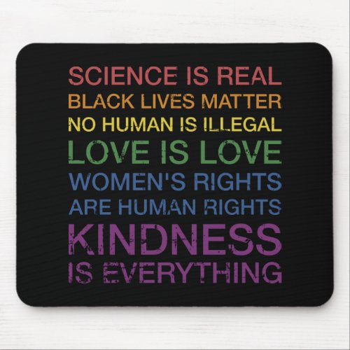 Science love human rights in rainbow pride month mouse pad