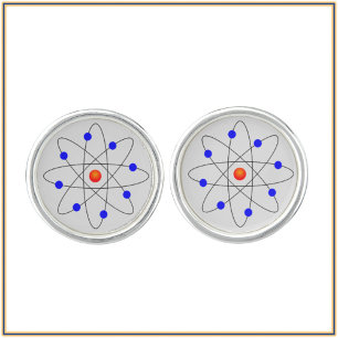 Science Lover Atom Pair of Cufflinks