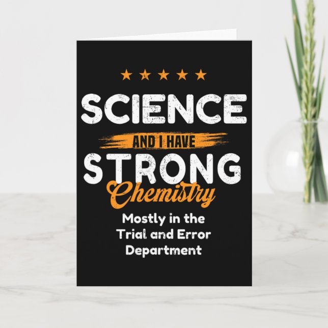 Science Lover With Emotional Chemistry ~ Funny Val Card (Front)