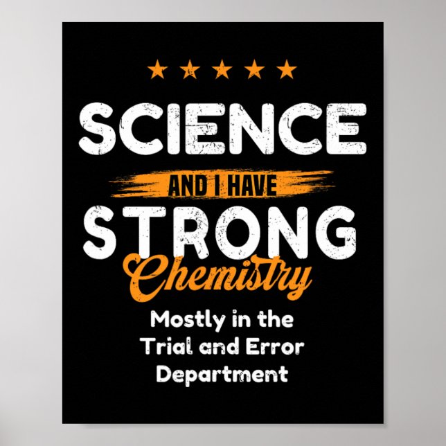 Science Lover With Emotional Chemistry ~ Funny Val Poster (Front)
