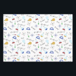 Science lover wrapping paper sheets<br><div class="desc">Multicolor pattern with scientific elements and formulas</div>