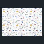 Science lover wrapping paper sheets<br><div class="desc">Multicolor pattern with scientific elements and formulas</div>
