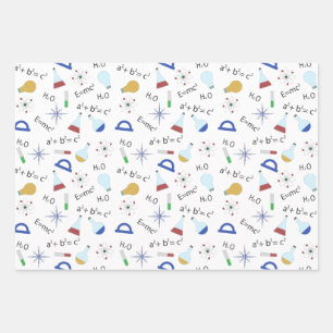 Science lover wrapping paper sheets