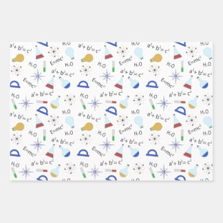 Science lover wrapping paper sheets