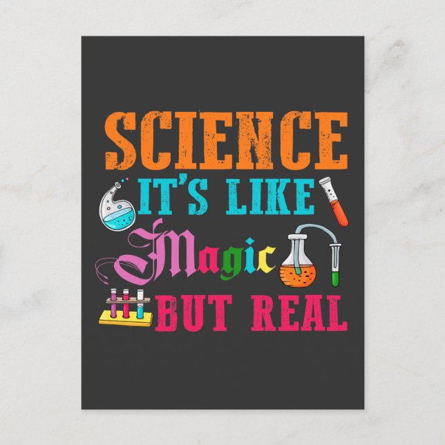 Science Magic Future Scientist Chemistry Student Postcard (Front)