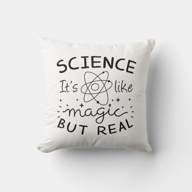 Science Magic Throw Pillow (Front)