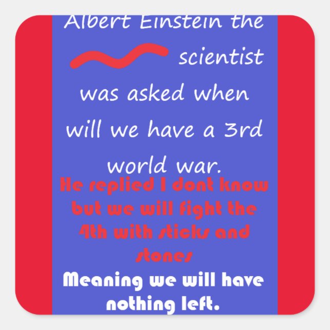 SCIENCE MATHS EDUCATION WORDS POEMS SQUARE STICKER (Front)