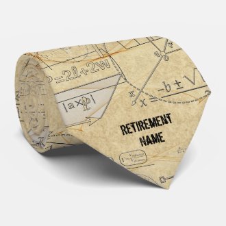 Science Maths Teacher Retirement Gift Personalized Tie