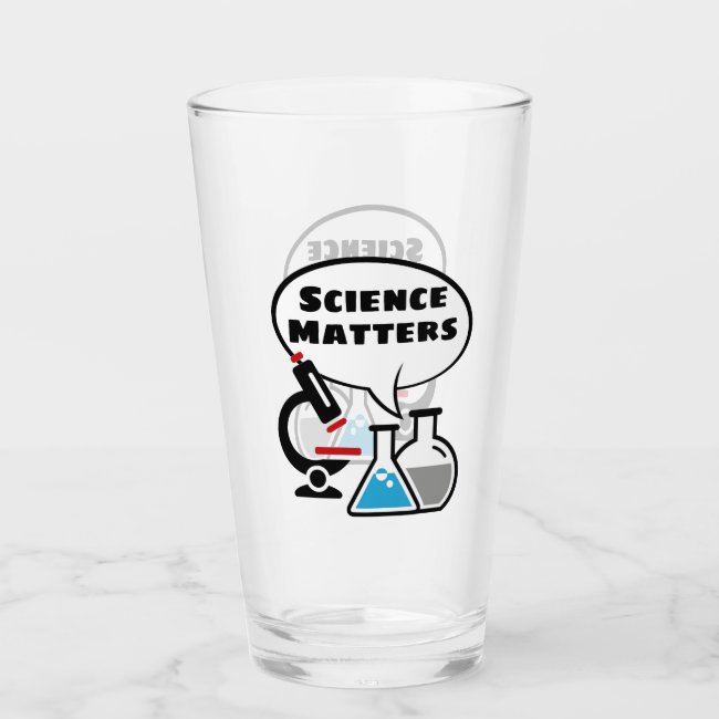 Science Matters Speech Bubble Drinking Glass