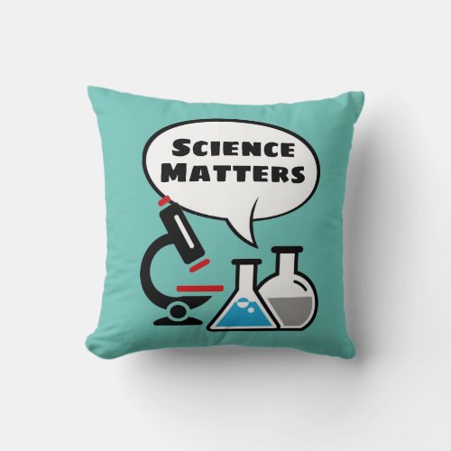 Science Matters Speech Bubble Throw Pillow