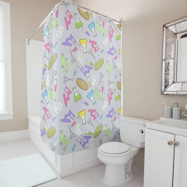 Science Medical Research Shower Curtain (In Situ)
