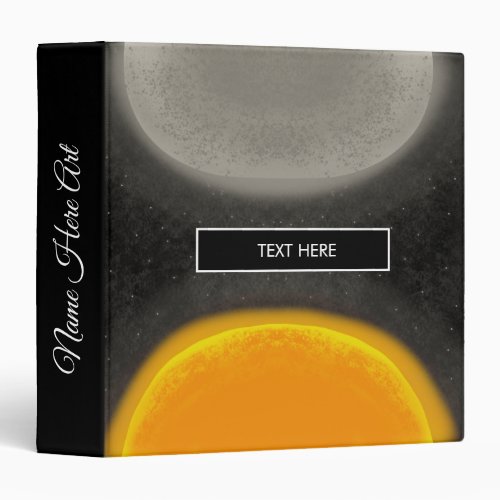 Science Moon Sun Astronomy Pattern 3 Ring Binder