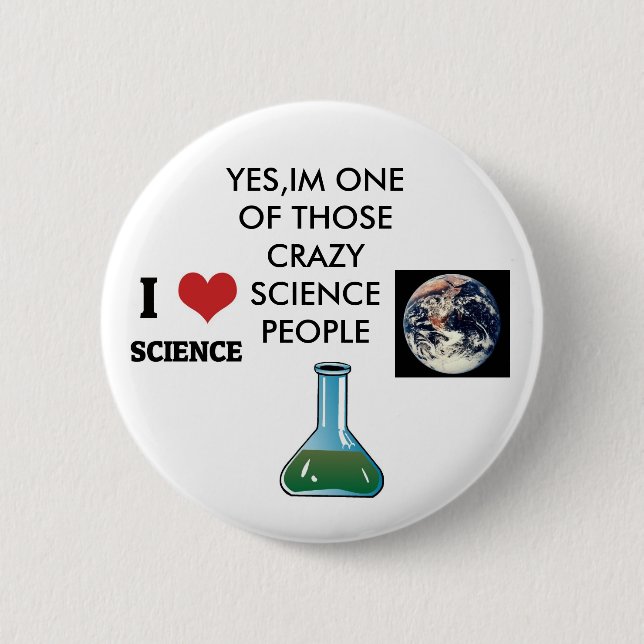 science nerd pinback button (Front)