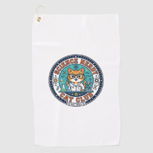 Science Nerdy Cat Cat Mom Gift Idea - Science Nerd Golf Towel