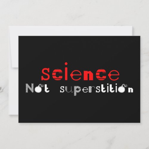 Science Not Superstition Custom Invite