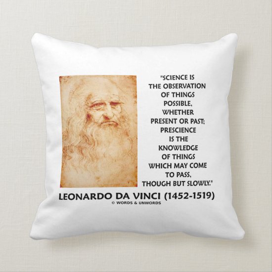 Science Observation Things Prescience da Vinci Throw Pillow