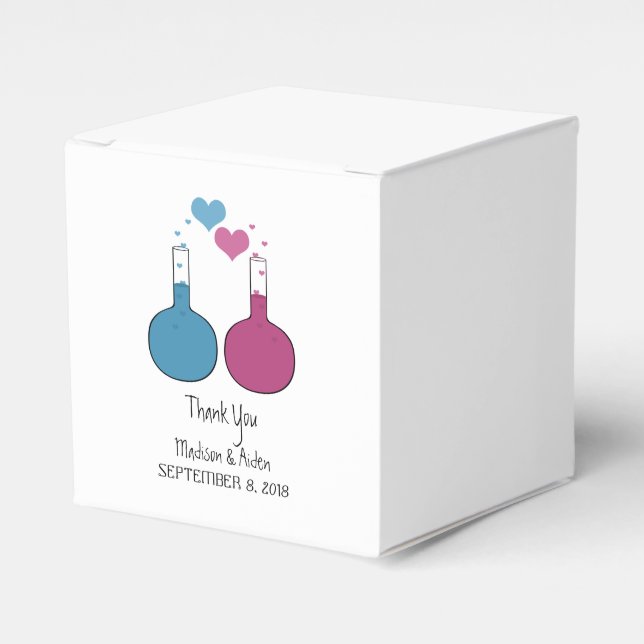 Science of Love Wedding Favor Boxes (Front Side)