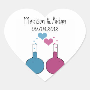 Science of Love Wedding Stickers